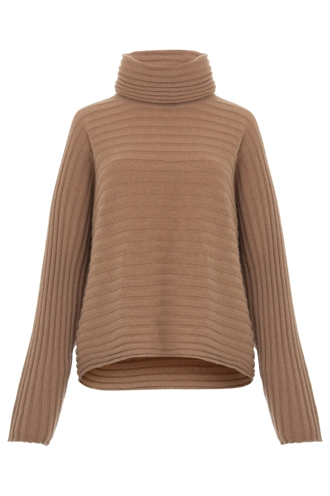 WIDE RIBBED RELAXED TURTLENECK